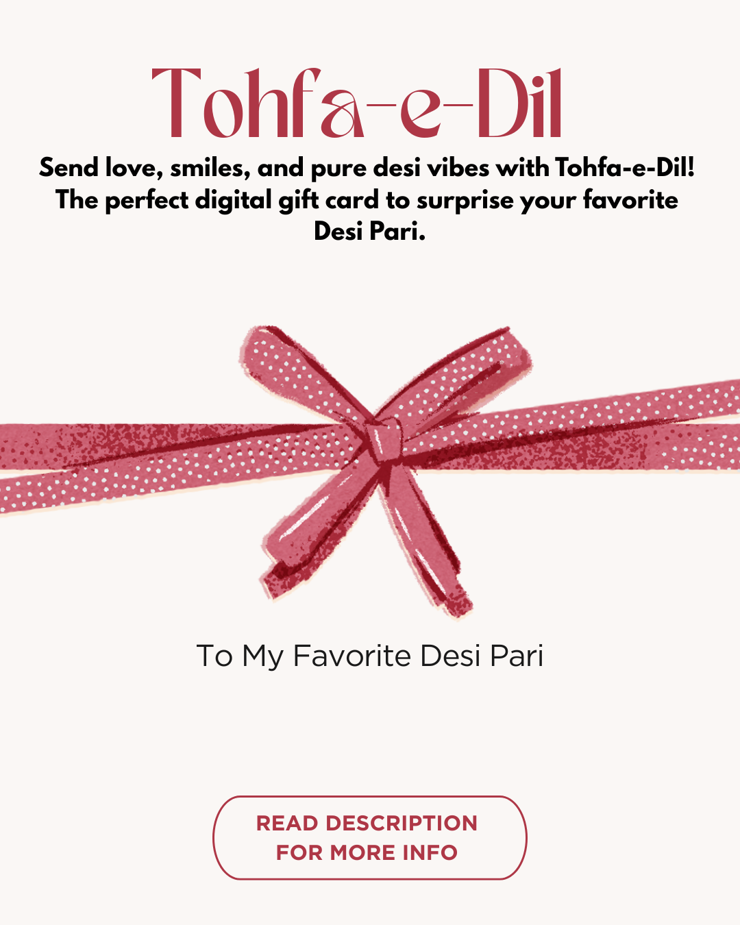Tohfa-e-Dil — A Gift Wrapped With All My Heart ( gift card)