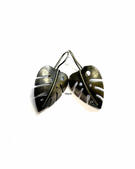 Desi leaves oxidised earrings