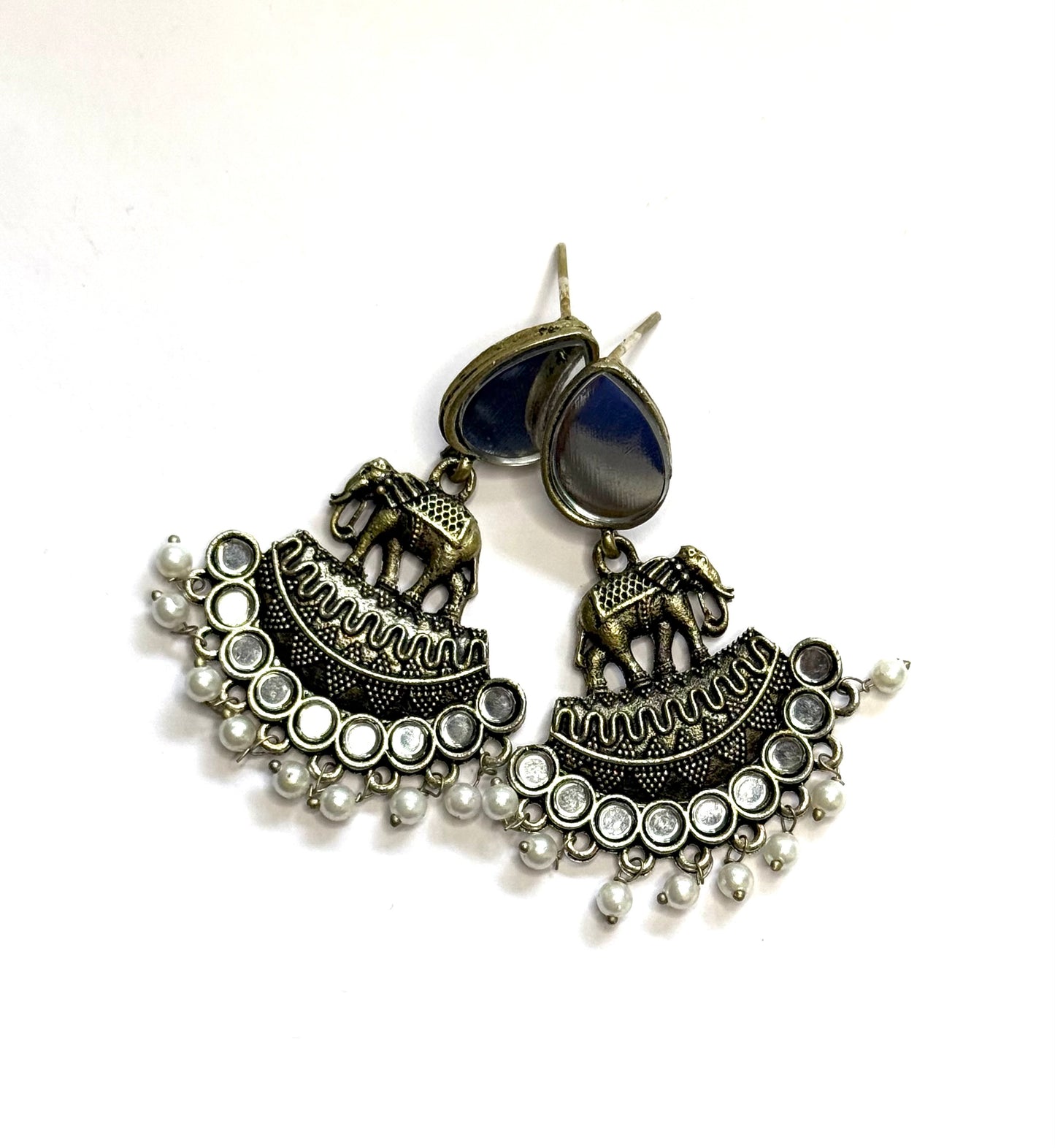 Elephant Motif Tribal Earrings